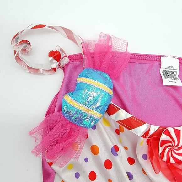 Candy Lollipop Peppermint Womens Halloween Dress Juniors Large 13 15 Colorful - Picture 7 of 14